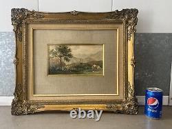 Antique Old 19th c Early California Plein Air Landscape Painting, Signed 1893