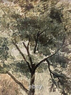 Antique Old 19th c Early California Plein Air Landscape Painting, Signed 1893