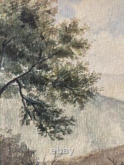 Antique Old 19th c Early California Plein Air Landscape Painting, Signed 1893