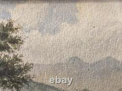 Antique Old 19th c Early California Plein Air Landscape Painting, Signed 1893