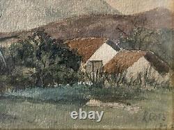 Antique Old 19th c Early California Plein Air Landscape Painting, Signed 1893