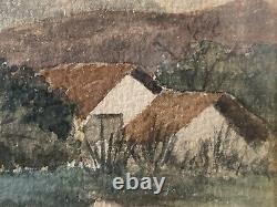 Antique Old 19th c Early California Plein Air Landscape Painting, Signed 1893