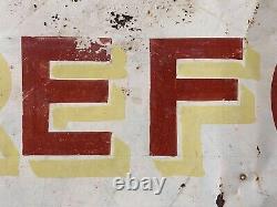 Antique Old 40s Americana Folk Art POLLED HEREFORDS Cattle Ranch Painted Sign