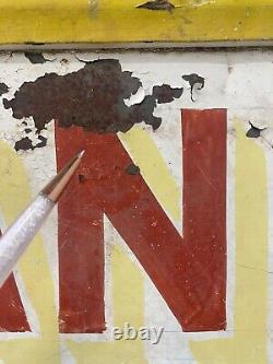 Antique Old 40s Americana Folk Art POLLED HEREFORDS Cattle Ranch Painted Sign