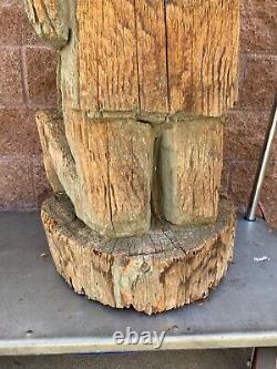 Antique Old American Folk Art Primitive Cigar Store Indian Wood Sculpture 30s