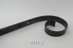 Antique Old Black Wrought Iron Curved Homestead Home Sign Bracket Hanger