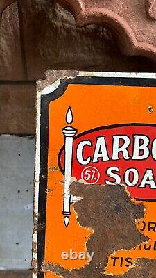 Antique Old Carbolic Soap Household Antiseptic Soap Porcelain Enamel Sign Board