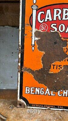 Antique Old Carbolic Soap Household Antiseptic Soap Porcelain Enamel Sign Board