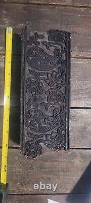 Antique Old Carved Wood Block Stamp Stencils, Wall, Fabric, etc