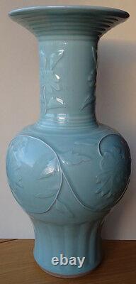 Antique Old Chinese Celadon Porcelain 21 Vase Longquan (51 Cm) Republic Period