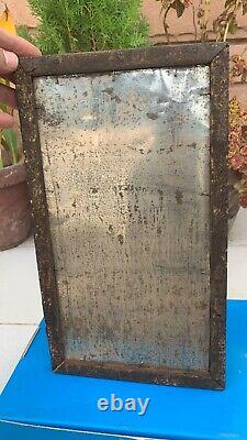 Antique Old Collectible Wall Hanging Framed Shell Oil Adv. Litho Tin Sign Board