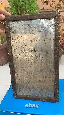 Antique Old Collectible Wall Hanging Framed Shell Oil Adv. Litho Tin Sign Board