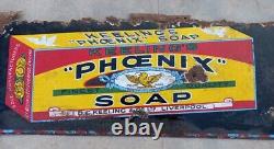 Antique Old DC Keeling & Co. England Phoenix Soap Ad Porcelain Enamel Sign Board