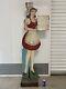 Antique Old Danish American Folk Art Solvang Woman Painted Restaurant Sign