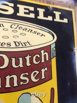 Antique Old Dutch Cleanser Porcelain Sign
