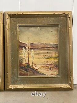 Antique Old Early California Plein Air Landscape Paintings (2), Signed 1930s