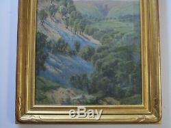Antique Old Early California Plein Air Painting Landscape 1920's Impressionist