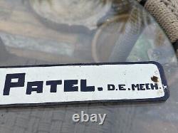 Antique Old Enamel Porcelain Adv Name Plate Sign Board