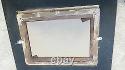 Antique Old English Cottage Oil Painting Nailed, Framed And Signed N. Barnett