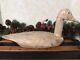 Antique Old Farmhouse Carved Wooden Goose- Signed & Dated