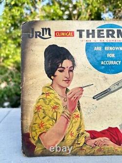 Antique Old G H ZEAL'S ZRM Clinical Thermometer Ad Litho Paper Card Board Sign