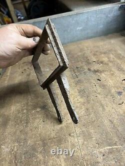 Antique Old Gas Pump Display Price Box Sign Frame Holder Bracket Cast Iron Parts