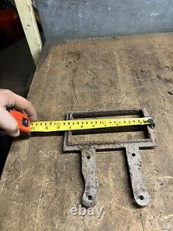 Antique Old Gas Pump Display Price Box Sign Frame Holder Bracket Cast Iron Parts