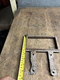 Antique Old Gas Pump Display Price Box Sign Frame Holder Bracket Cast Iron Parts