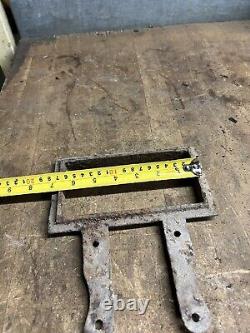 Antique Old Gas Pump Display Price Box Sign Frame Holder Bracket Cast Iron Parts