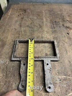 Antique Old Gas Pump Display Price Box Sign Frame Holder Bracket Cast Iron Parts