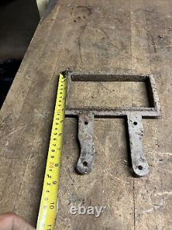 Antique Old Gas Pump Display Price Box Sign Frame Holder Bracket Cast Iron Parts