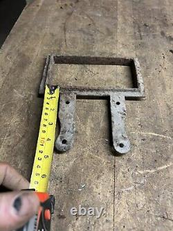 Antique Old Gas Pump Display Price Box Sign Frame Holder Bracket Cast Iron Parts