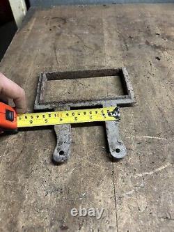 Antique Old Gas Pump Display Price Box Sign Frame Holder Bracket Cast Iron Parts