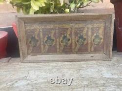 Antique Old Hand Crafted Passing Show Cigarettes Tin Sign Board Framed 10 x 5'