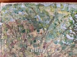 Antique Old Homestead American Folk Art Painting Signed 1947 Emily /HDT LAUTREC