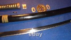 Antique Old Japanese Samurai Wakizashi Katana Sword Signed Tang in Full Polish