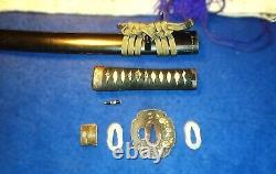 Antique Old Japanese Samurai Wakizashi Katana Sword Signed Tang in Full Polish