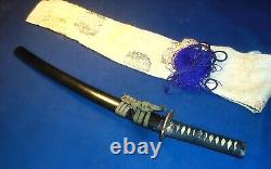Antique Old Japanese Samurai Wakizashi Katana Sword Signed Tang in Full Polish