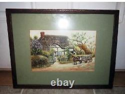 Antique Old Master DUTCH PAINTING 1800s PEOPLE & GARDEN SCAPE SIGNED