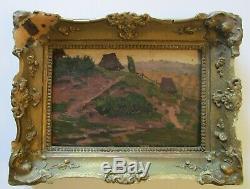Antique Old Master Impressionist Painting Landscape Russian Mystery Artist