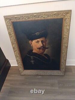 Antique Old Master Oil Painting Signed Called After Rembrand 14x23 Approximately