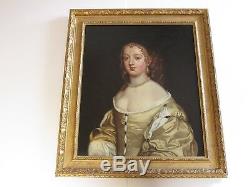 Antique Old Master Painting Portrait Gorgeous Pretty Female Woman Model 18th