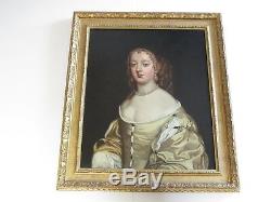 Antique Old Master Painting Portrait Gorgeous Pretty Female Woman Model 18th