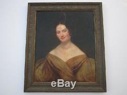 Antique Old Master Painting Portrait Gorgeous Pretty Female Woman Model 18th