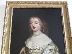 Antique Old Master Painting Portrait Gorgeous Pretty Female Woman Model 18th