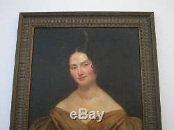 Antique Old Master Painting Portrait Gorgeous Pretty Female Woman Model 18th