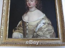 Antique Old Master Painting Portrait Gorgeous Pretty Female Woman Model 18th