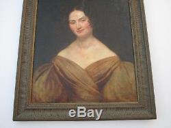 Antique Old Master Painting Portrait Gorgeous Pretty Female Woman Model 18th