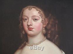 Antique Old Master Painting Portrait Gorgeous Pretty Female Woman Model 18th