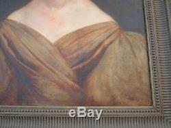 Antique Old Master Painting Portrait Gorgeous Pretty Female Woman Model 18th